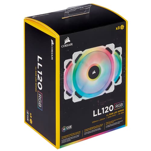 Corsair ICUE LL120 RGB White Cabinet Fan (Triple-Pack)